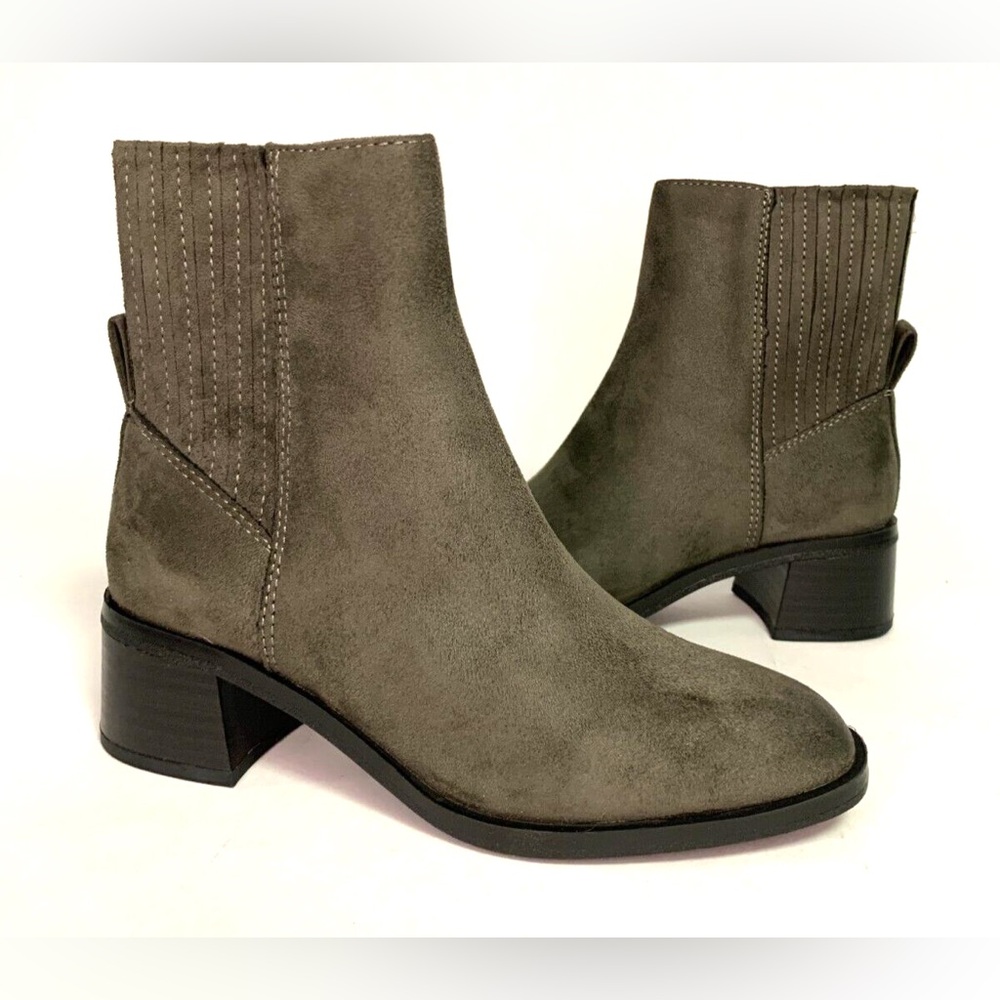 Style & Co. Gray Ankle Booties‎ Western-Inspired